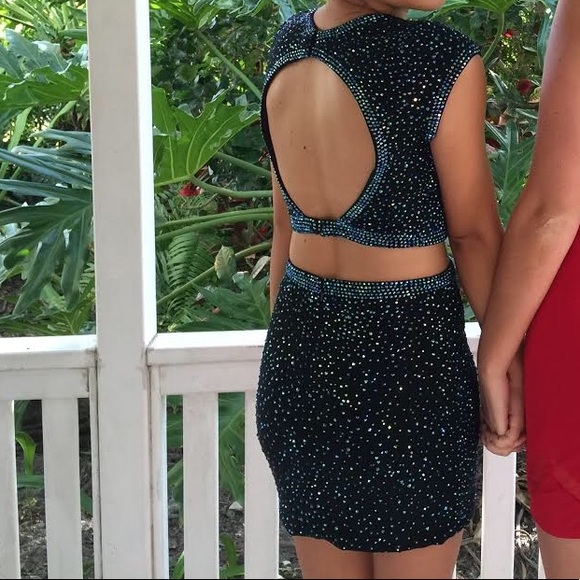 JOVANI Sequin Two Piece Homecoming Dress JVN41343 - Picture 3 of 5